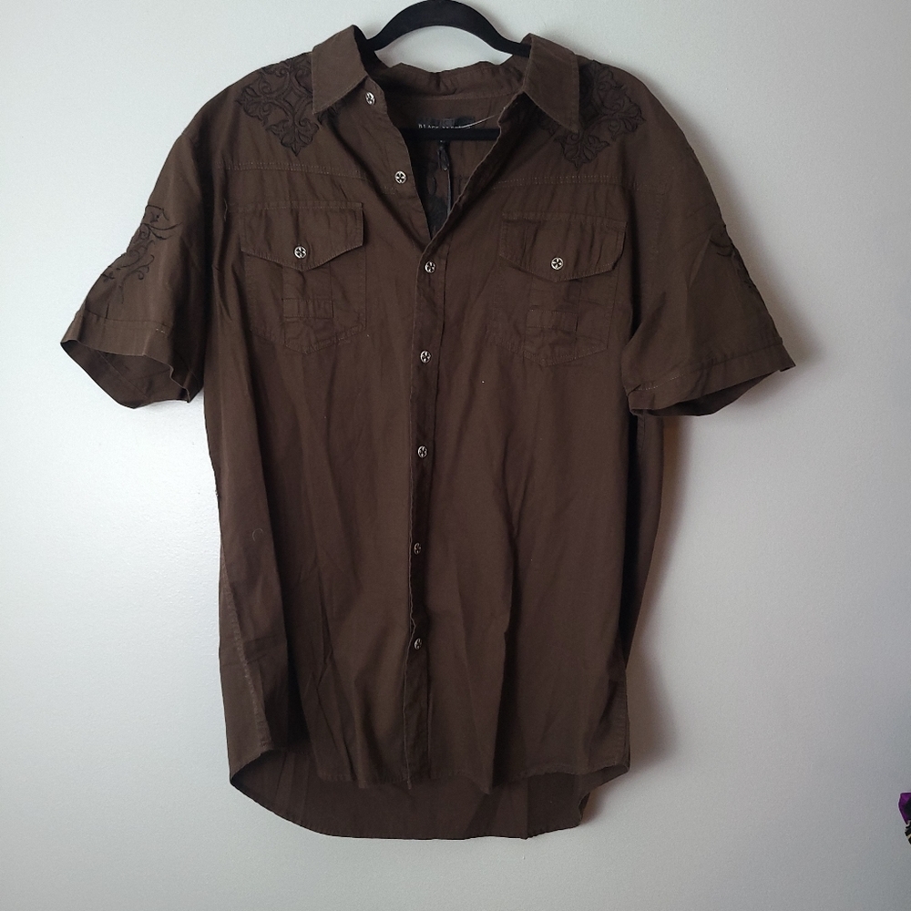 Affliction Brown Button Down Shirt - image 4